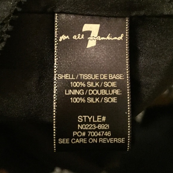 Sleeveless 7 for All Man Kind Sheer Black Top - Picture 3 of 3