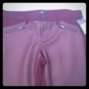 Mossimo Stretch Faux Leather Wine/Burgundy Pants