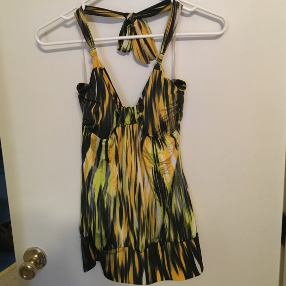 Yellow and black top