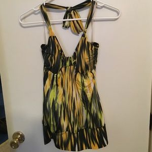 Yellow and black top