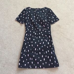 Baby pink and black dress