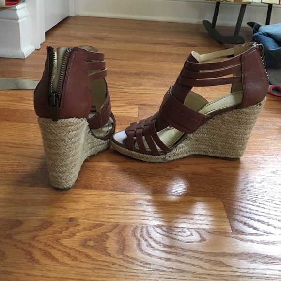 Brown espadrilles wedges