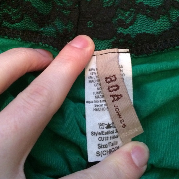 SOLD !!!!! Green and black lace micro mini dress - Picture 3 of 3