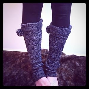 Charcoal leg warmers