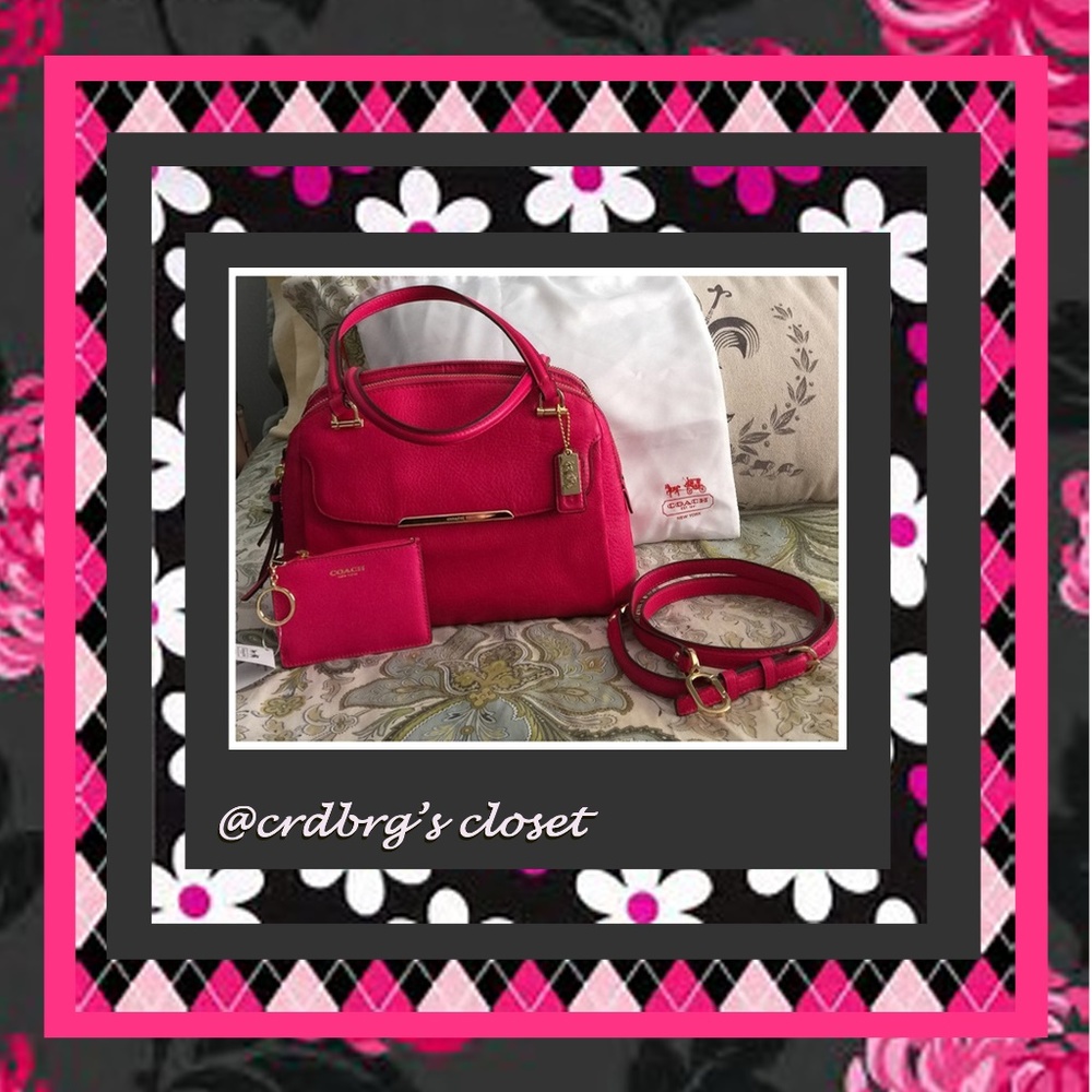 NWOT, Coach Madison Satchel in Pink Ruby - Picture 1 of 3