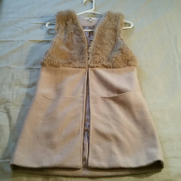 Knee length fur vest
