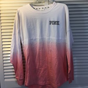 VS PINK Ombré Varsity Top