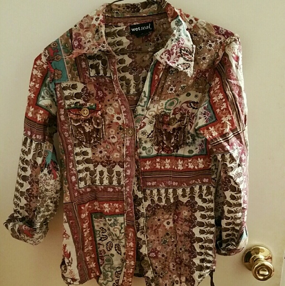 Wet Seal Button Up Shirt