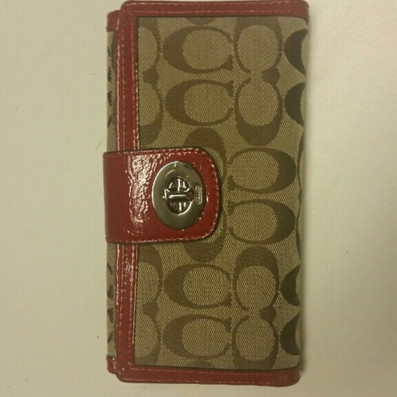 Authentic Red Coach Wallet