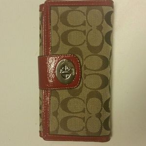 Authentic Red Coach Wallet