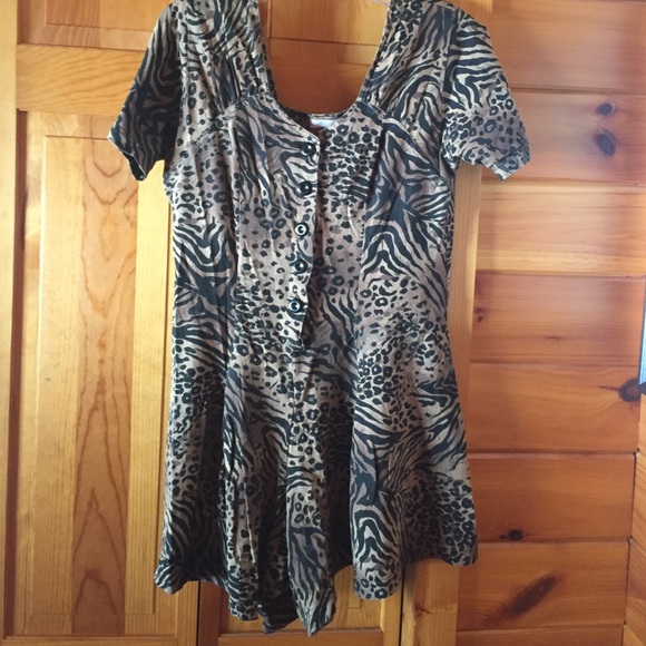 Animal print one piece jumper