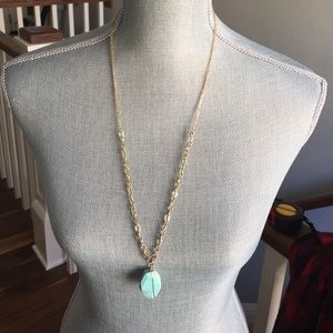 Gold and turquoise necklace