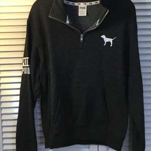 VS PINK Half Zip with Logos