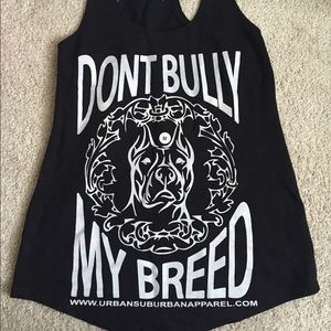 "Don't bully my breed" racer back tank