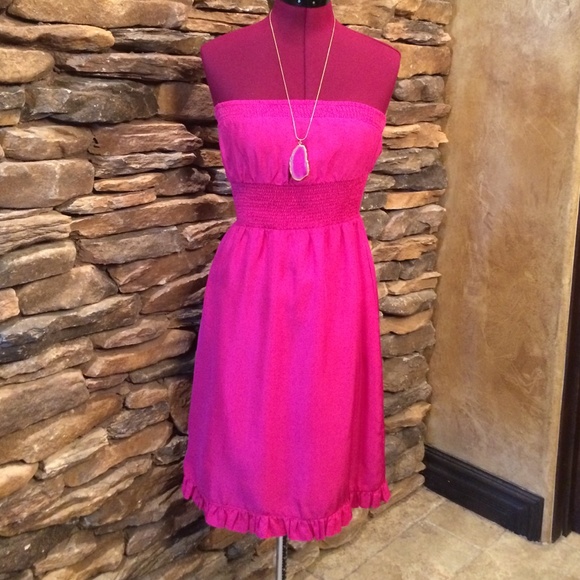 Pink summer dress with pockets- 100% Silk
