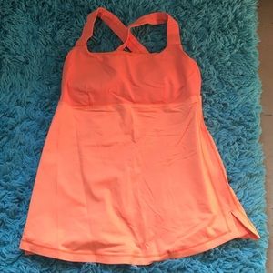 Lululemon Orange criss-cross back tank