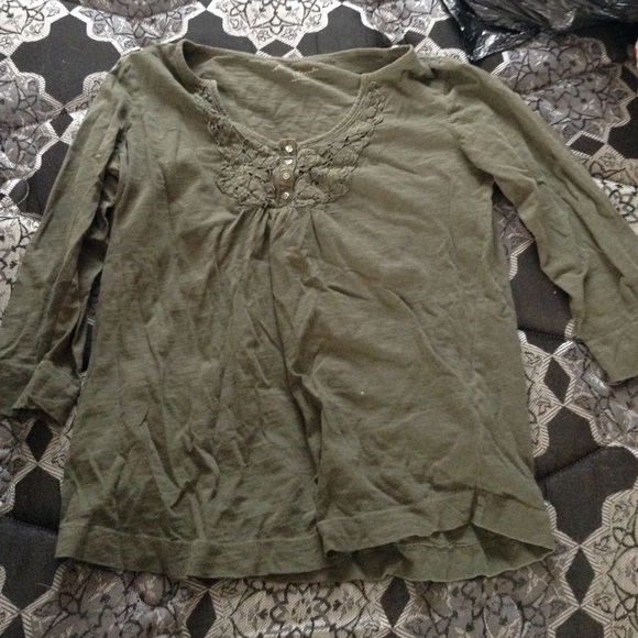 Olive green top