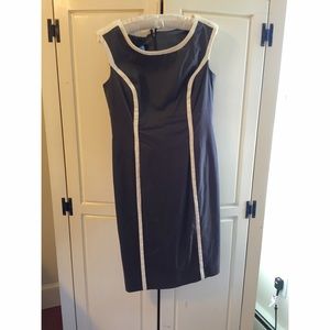 Grey and white pencil dress
