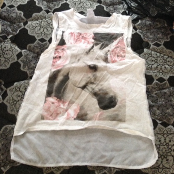 Unicorn see through back tank top