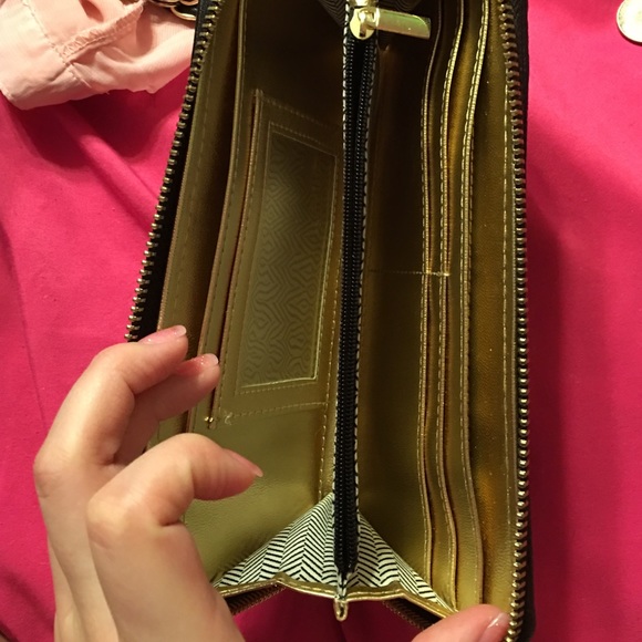 Black and gold Steve Madden wallet