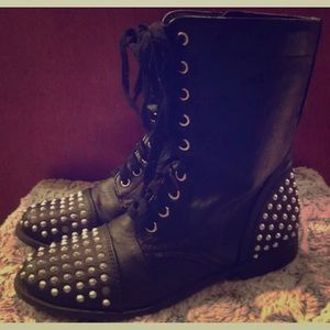 Black studded MOSSIMO SUPPLY CO.  Lace up boots