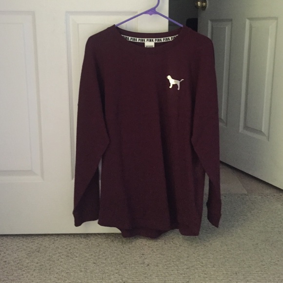 Maroon long sleeve VS shirt