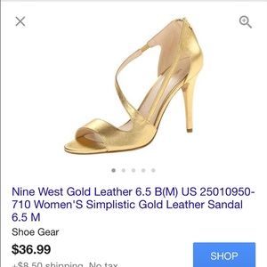 Nine West gold sandals