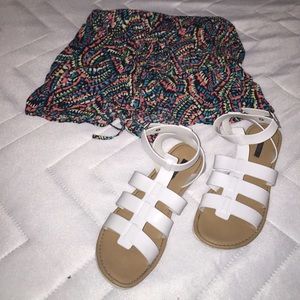 WHITE GLADIATOR SANDALS