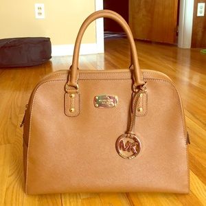 Michael Kors Tan & Gold Handbag