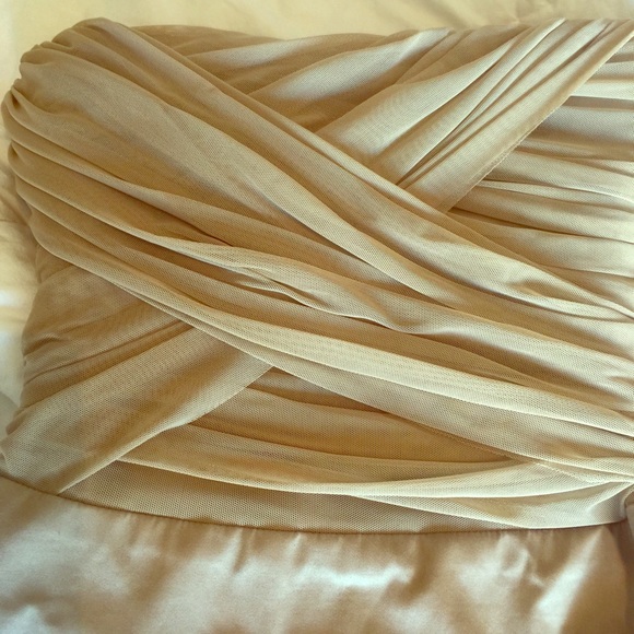 BeBe strapless sexy beige mini dress