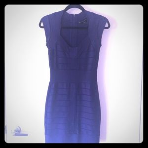 French Connection blue bodycon bandage dress
