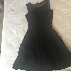 Black Bow Sheer Dress