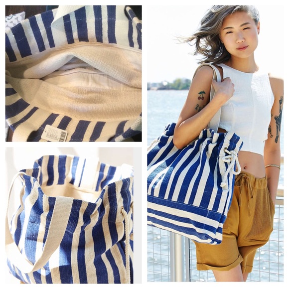 Urban Outfitters Nautical Rope Drawstring Tote Bag - Picture 1 of 4