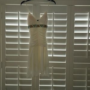 Ivory beaded embellished dress