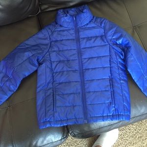 Blue puffy jacket
