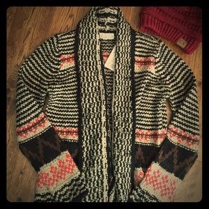 Pink Rose Sweater Cardigan