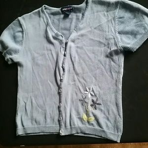 Limited Too floral embroidery cardigan