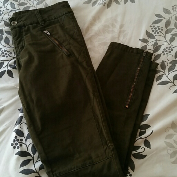 Pilcro slim fit pant with zipper detail