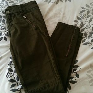 Pilcro slim fit pant with zipper detail