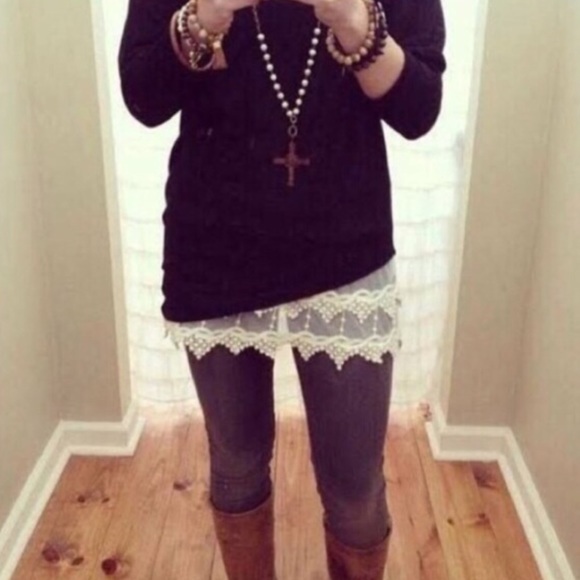 💠NEW💠 MINA lace add some length top -2 colors - Picture 1 of 3