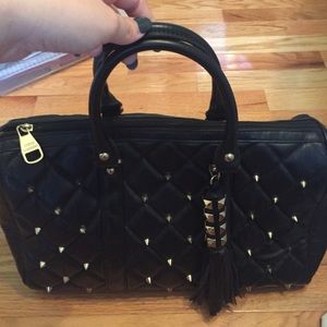 Steve Madden black purse with gold accents
