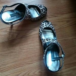 Cheetah strap high heels