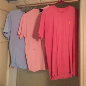 Three polo shirts