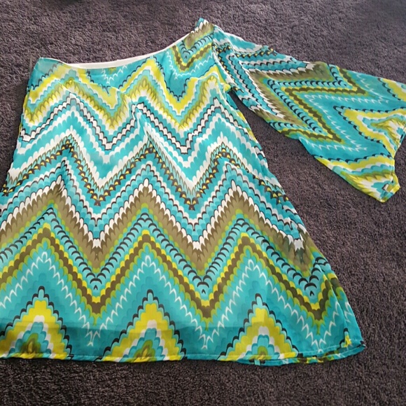 Beautiful one shouldered dress multi colors