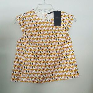 Zara floral top NWT