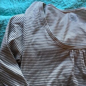 Stripe scoop neck dress