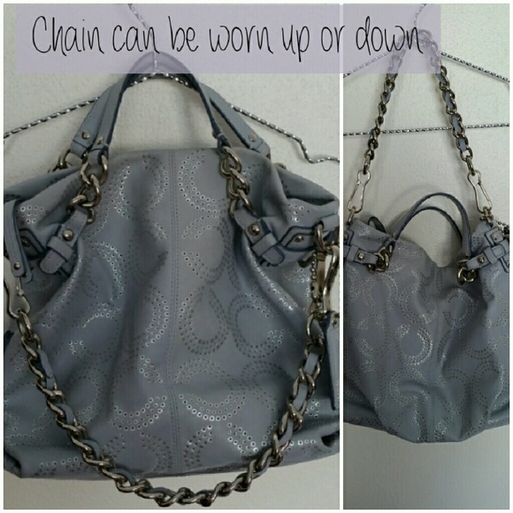 ❌SOLD❌ Coach Silver Gilded Leather Brooke Bag - Picture 3 of 4