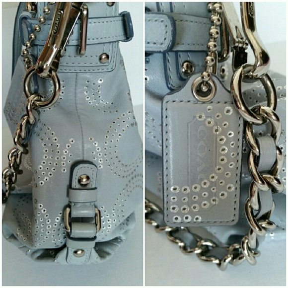 ❌SOLD❌ Coach Silver Gilded Leather Brooke Bag - Picture 4 of 4