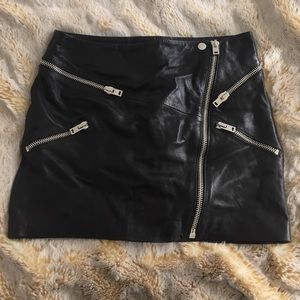 the Kooples leather Miniskirt with zips