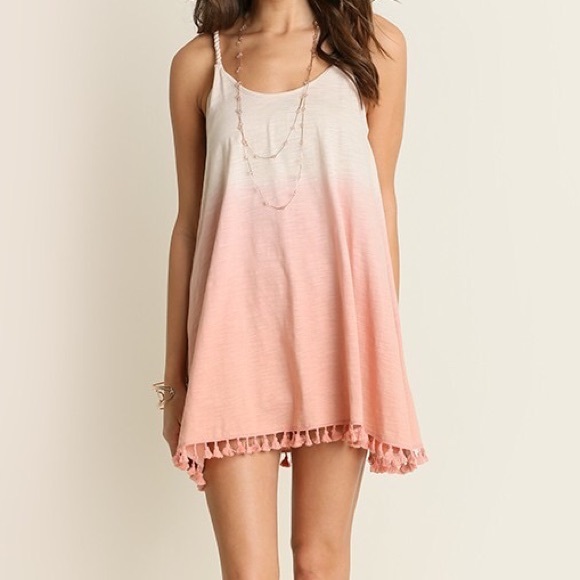 ValMarie Boutique Dresses - BOHO Ombré Mini Dress with Tassel Trim ValMarie Boutique Dresses - BOHO Ombré Mini Dress with Tassel Trim